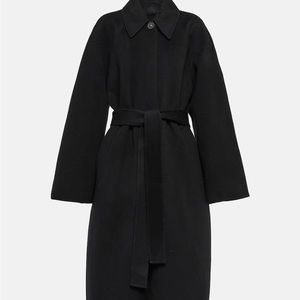 BCBG Wool Black Midi Coat